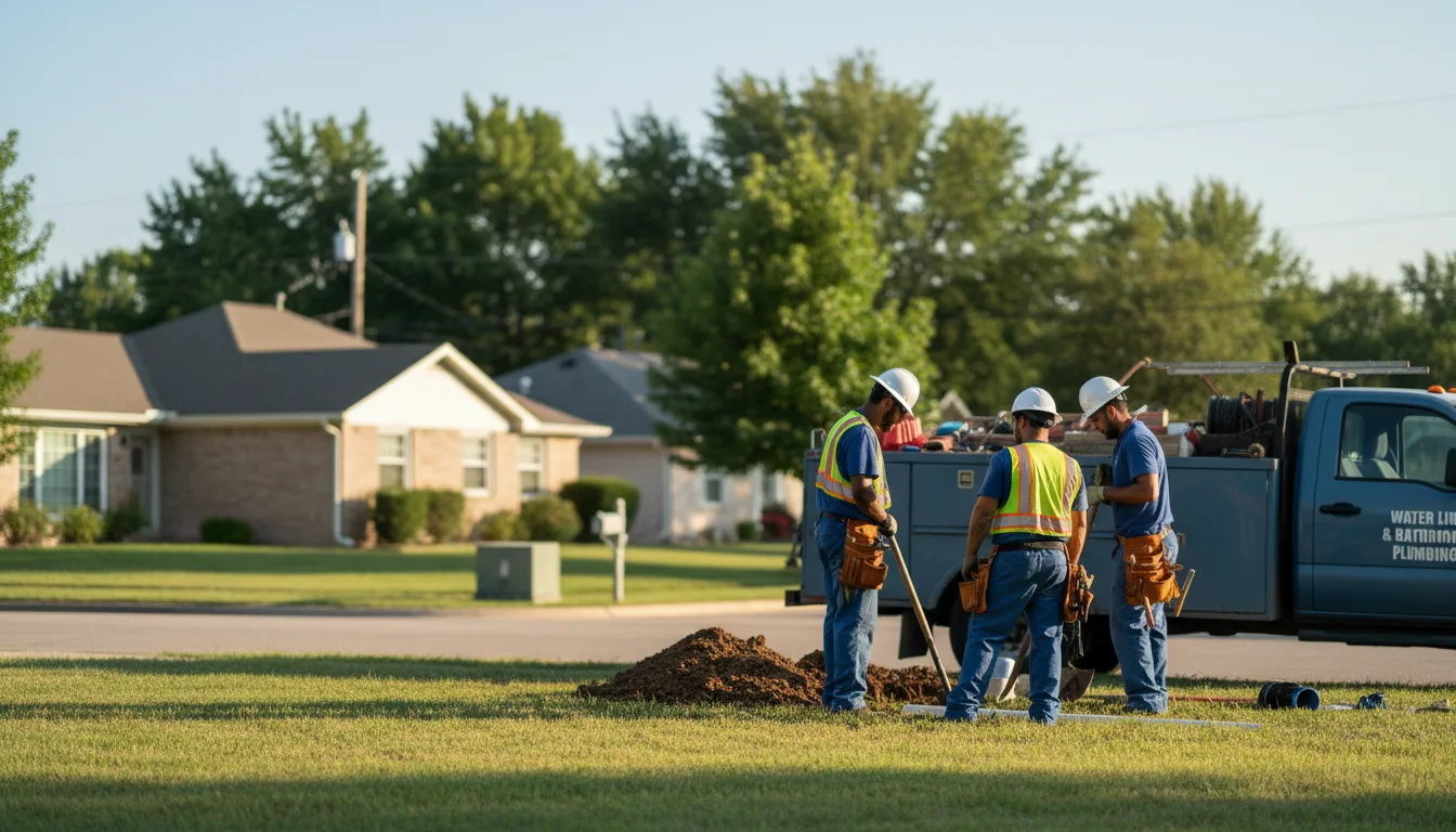 Residential water line and bathroom plumbing service in Annville, PA